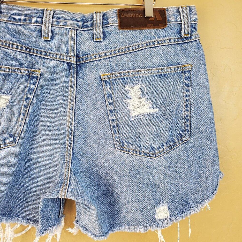 Perry Ellis Custom Distressed High Rise Cutoffs - Picture 7 of 11